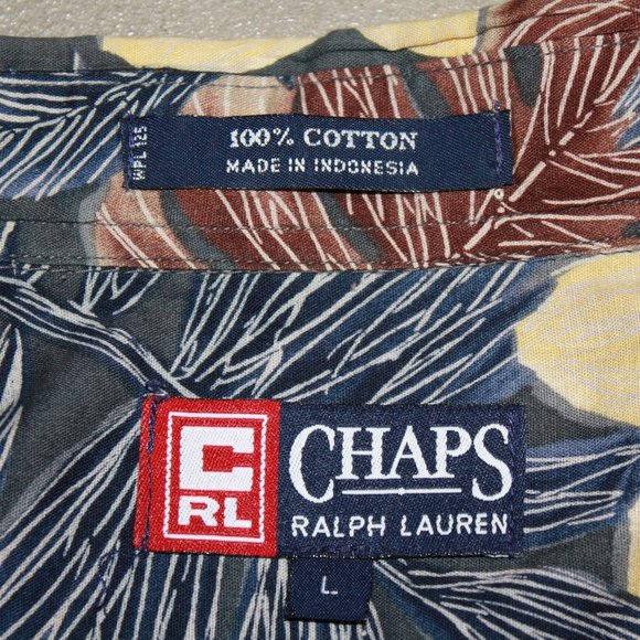 Chaps Ralph Lauren Hawaiian Button Shirt - Picture 9 of 9